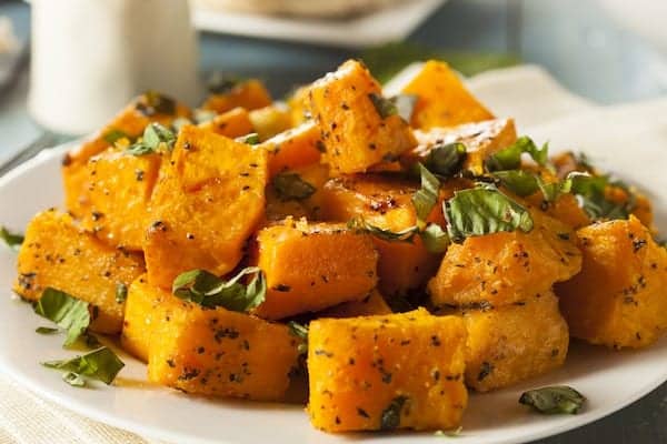 Organic Baked Butternut Squash with Herbs and Spices