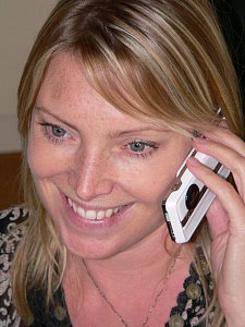 Triona Daly with mobile phone